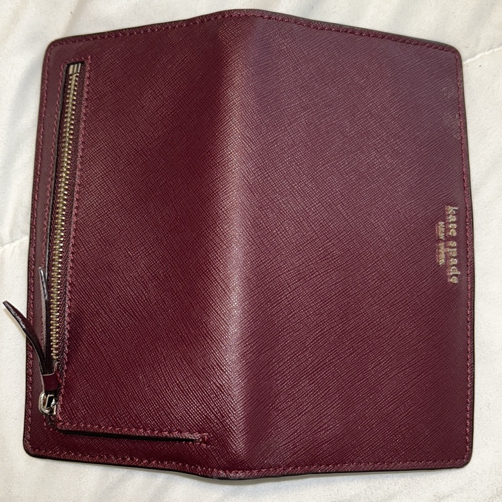 Kate spade burgundy wallet - Picture 3 of 3